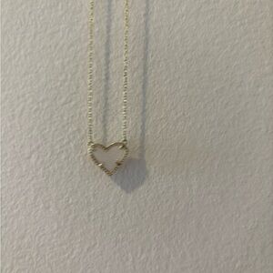 Kendra Scott white heart glitter necklace
